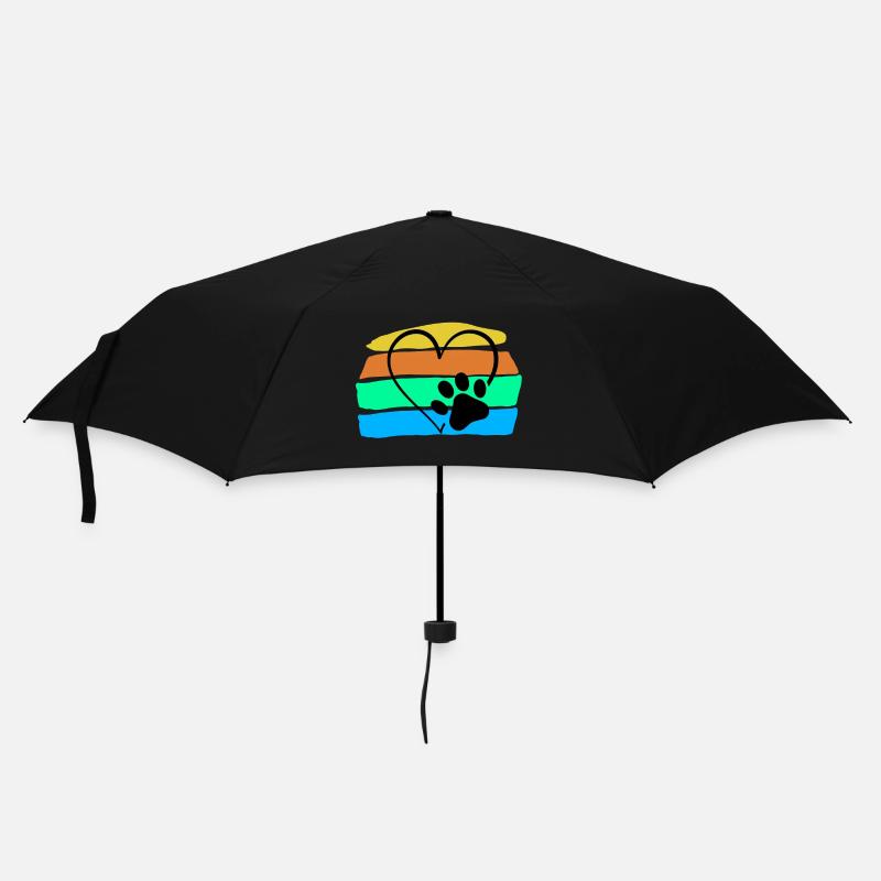 Hunde Liebe - Regenschirm (klein) - Schwarz