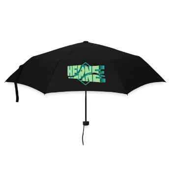 Herne Germany City 3D Font Skyline - Umbrella (small) - black - Front