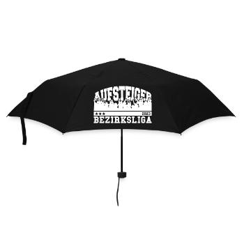 Aufsteiger 2023 Bezirksliga Aufstieg Fußball - Regenschirm (klein) - Schwarz - Vorne
