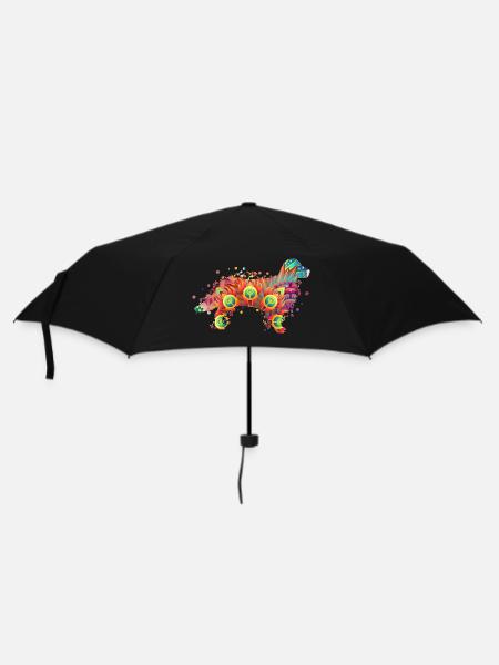 Golden Retriever Hunde Hundehalter Geschenk Design - Regenschirm (klein) - Schwarz