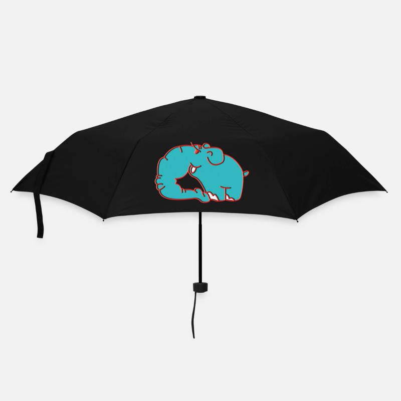 L fant Elefant - Regenschirm (klein) - Schwarz