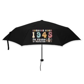 Awesome since 1945 78 Year of Perfection - 78th - Umbrella (small) - black - Front