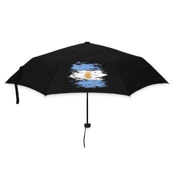Argentinien Flagge used - Regenschirm (klein) - Schwarz - Vorne