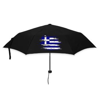 Greece flag used - Umbrella (small) - black - Front