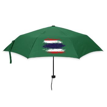Drapeau thaïlandais utilisé - Parapluie standard - vert bouteille - Devant
