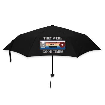 Année - Cassette - Disque -Vinyle - Cadeau - Parapluie standard - noir - Devant