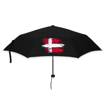 Drapeau du Danemark utilisé - Parapluie standard - noir - Devant