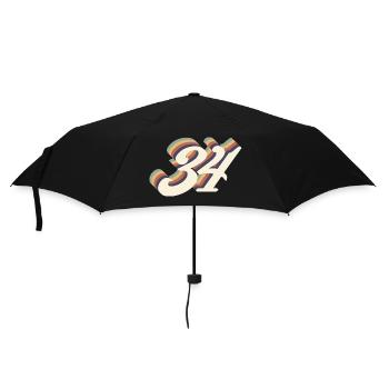 Jahrgang zum 34-jährigen Jubiläum - Regenschirm (klein) - Schwarz - Vorne