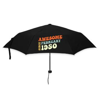Groovy 73 Years Old Awesome Sinc February 1950 - Umbrella (small) - black - Front