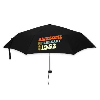 Groovy 71 ans Awesome Sinc Février 1952 - Parapluie standard - noir - Devant