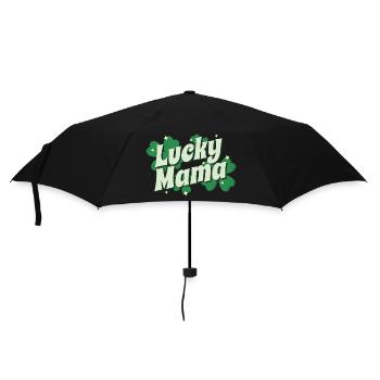 St. Patrick's Day Geschenk Shamrock Irische Frauen - Regenschirm (klein) - Schwarz - Vorne