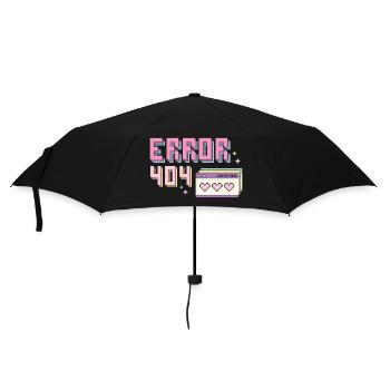 Error 404 Love not Found - Regenschirm (klein) - Schwarz - Vorne