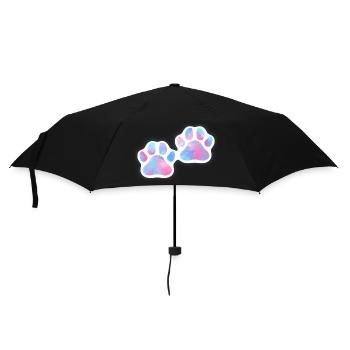 Hundepfoten Galaxy - Regenschirm (klein) - Schwarz - Vorne