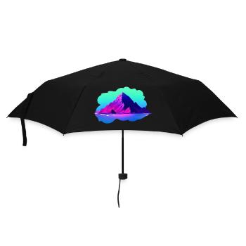 Hike Mountains Mountain hiking Mountain hikers Hiking - Umbrella (small) - black - Front