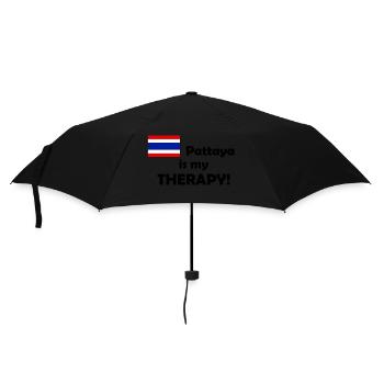 Pattaya is my Therapy - Regenschirm (klein) - Schwarz - Vorne