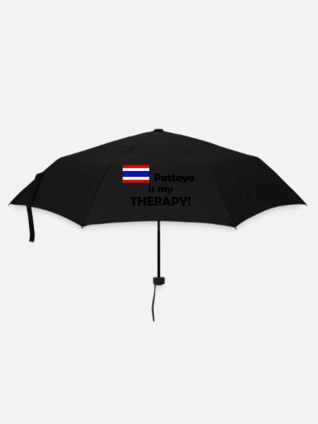Pattaya is my Therapy - Regenschirm (klein) - Schwarz