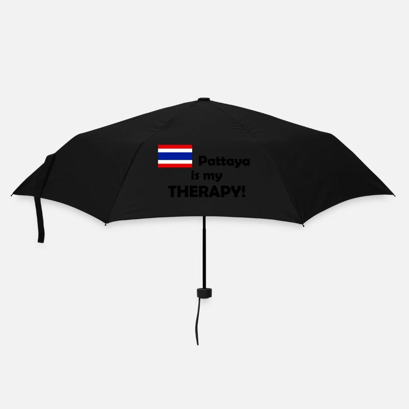 Pattaya is my Therapy - Regenschirm (klein) - Schwarz