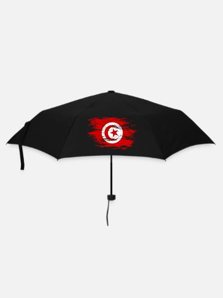 Tunesien Flagge used - Regenschirm (klein) - Schwarz
