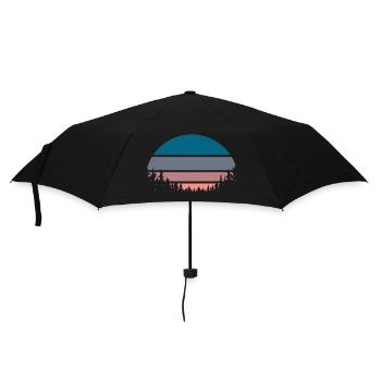 Sunset Forest - Umbrella (small) - black - Front