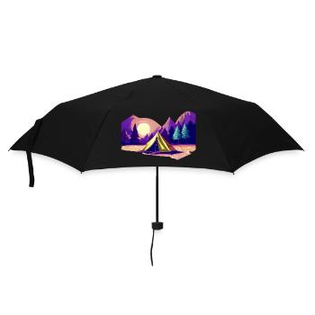 Camping Gift Caravan Camp Camping Camper Camping-car - Parapluie standard - noir - Devant