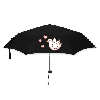 Taube - Regenschirm (klein) - Schwarz - Vorne