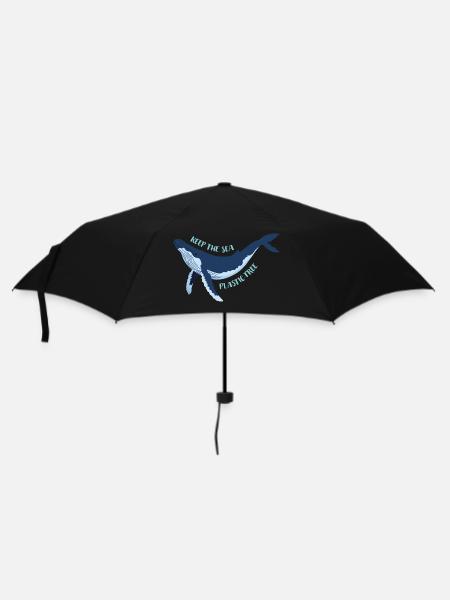 Meerestiere - Regenschirm (klein) - Schwarz