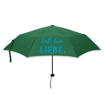 LIEBE - Regenschirm (klein) - Flaschengrün - Vorne