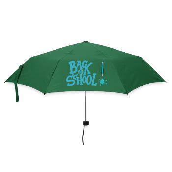 Zurück in die Schule - Regenschirm (klein) - Flaschengrün - Vorne