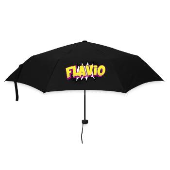 Flavio Nom personnalisé Style bande dessinée Pop Art, - Parapluie standard - noir - Devant
