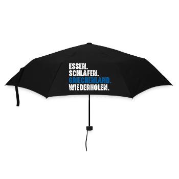 Griechen Grieche Griechenland - Regenschirm (klein) - Schwarz - Vorne