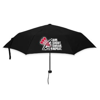Aim Shoot Swear Repeat Dart Dart Dartboard - Parapluie standard - noir - Devant