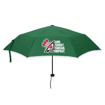 Aim Shoot Swear Repeat Dart Dart Dartboard - Parapluie standard - vert bouteille - Devant
