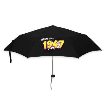 76e anniversaire rétro dans le style Pop Art Comic Book - Parapluie standard - noir - Devant