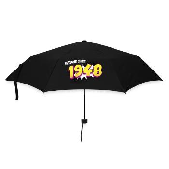 75e anniversaire rétro dans le style Pop Art Comic Book - Parapluie standard - noir - Devant