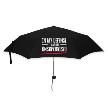 In My Defense I Was Left Unsupervised - Regenschirm (klein) - Schwarz - Vorne