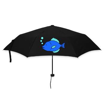 Fish Comic - Umbrella (small) - black - Front
