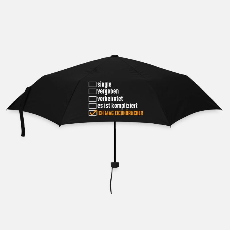 Eichhörnchen - Regenschirm (klein) - Schwarz