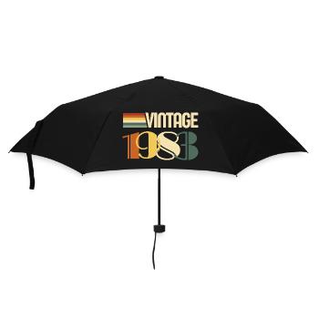 Vintage 1983 - 1983 Anniversary Gift - Umbrella (small) - black - Front