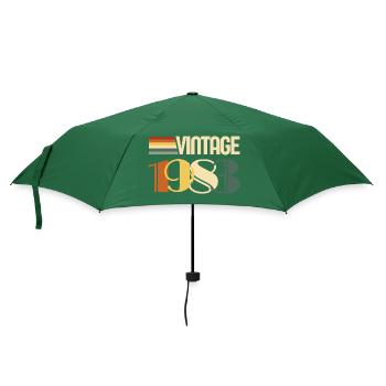 Jahrgang 1983 - 1983 Jubiläumsgeschenk - Regenschirm (klein) - Flaschengrün - Vorne