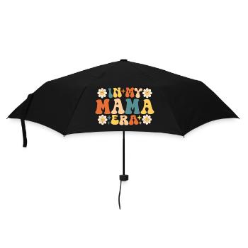 Groovy In My Mama Era Muttertag - Regenschirm (klein) - Schwarz - Vorne