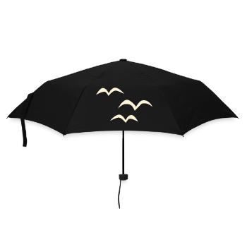 Bon voyage! Oiseaux migrateurs Oiseaux Bon vol ! Trois - Parapluie standard - noir - Devant