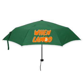 Crypto quand Lambo BTC Bitcoin 1 - Parapluie standard - vert bouteille - Devant