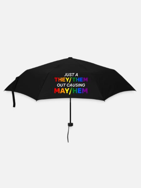 Nur eine LGBT-Gay-Pride, die sie outen - Regenschirm (klein) - Schwarz