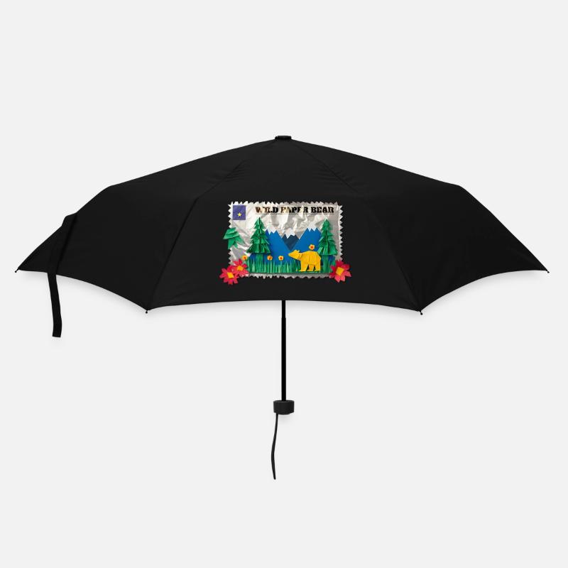 Wild Paper Bear - Umbrella (small) - black