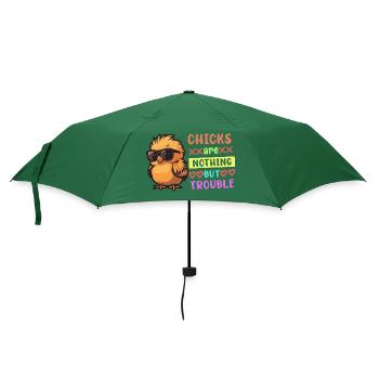 Easter Boys Chicks Are Nothing But Trouble Funny - Umbrella (small) - bottlegreen - Front
