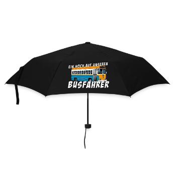 Ein Hoch auf unseren Busfahrer - Regenschirm (klein) - Schwarz - Vorne