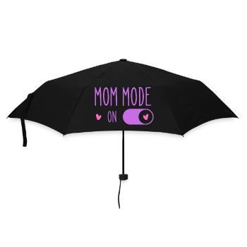 Mom mode open funny mother's day mom to be - Umbrella (small) - black - Front