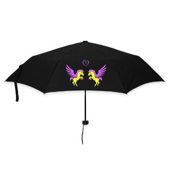 Licorne Licorne Amour - Parapluie standard - noir - Devant