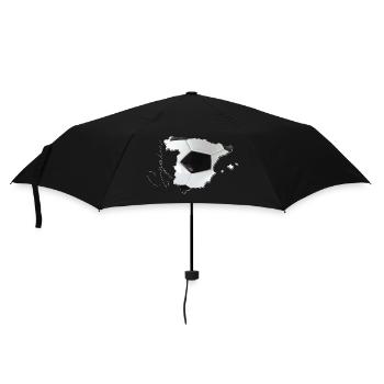 Espagne | Vrai football | Carte FR - Parapluie standard - noir - Devant
