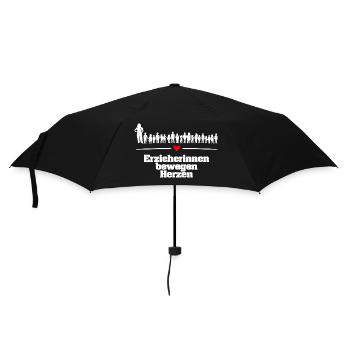 Erzieherinnen bewegen Herzen - Regenschirm (klein) - Schwarz - Vorne